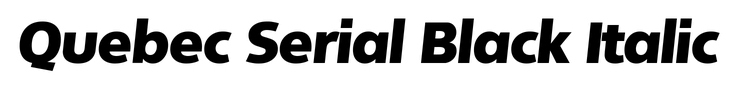 Quebec Serial Black Italic