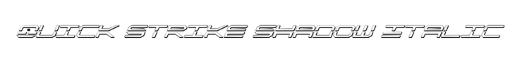 Quick Strike Shadow Italic