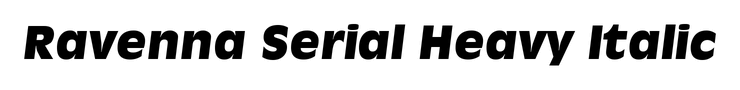 Ravenna Serial Heavy Italic