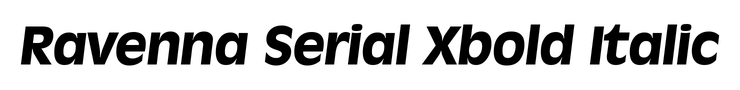 Ravenna Serial Xbold Italic