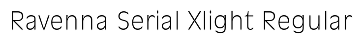 Ravenna Serial Xlight Regular