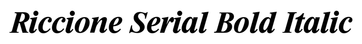 Riccione Serial Bold Italic