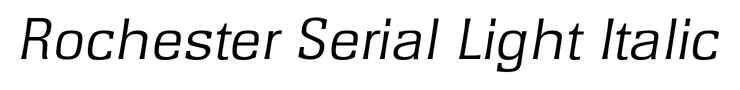 Rochester Serial Light Italic