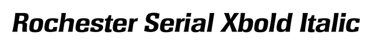 Rochester Serial Xbold Italic
