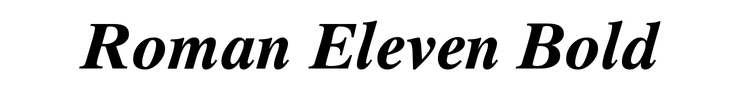 Roman Eleven Bold