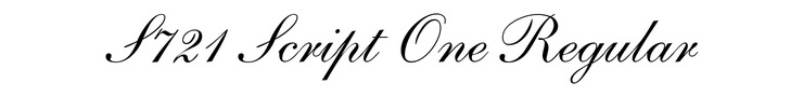 S721 Script One Regular