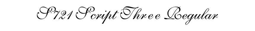 S721 Script Three Regular
