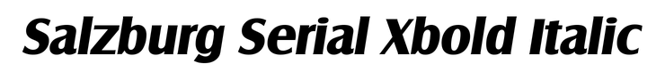 Salzburg Serial Xbold Italic