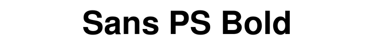 Sans PS Bold