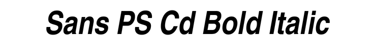 Sans PS Cd Bold Italic