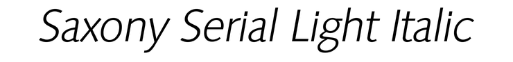 Saxony Serial Light Italic