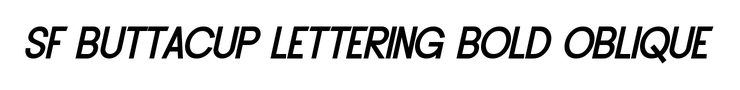 SF Buttacup Lettering Bold Oblique