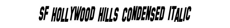 SF Hollywood Hills Condensed Italic