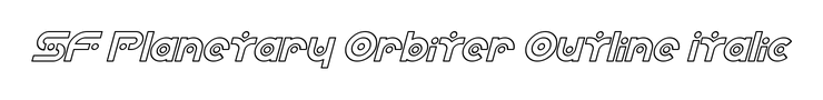 SF Planetary Orbiter Outline Italic