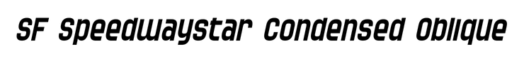 SF Speedwaystar Condensed Oblique