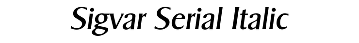 Sigvar Serial Italic