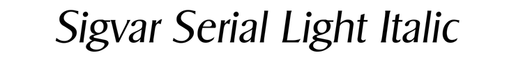 Sigvar Serial Light Italic