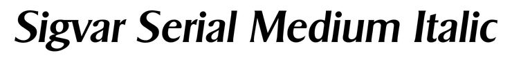 Sigvar Serial Medium Italic