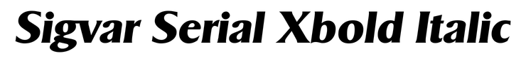 Sigvar Serial Xbold Italic