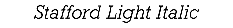 Stafford Light Italic