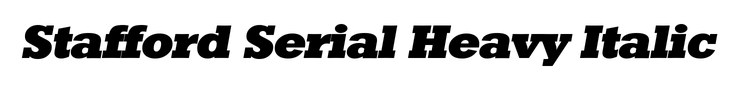 Stafford Serial Heavy Italic