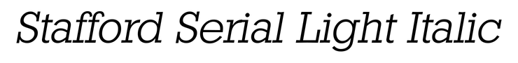 Stafford Serial Light Italic
