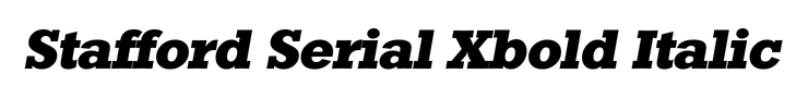 Stafford Serial Xbold Italic