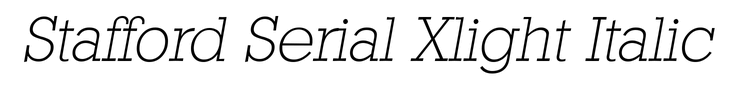Stafford Serial Xlight Italic