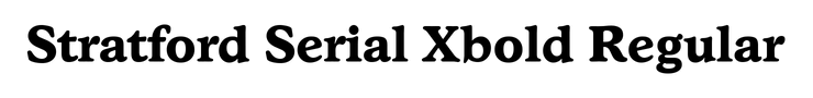 Stratford Serial Xbold Regular