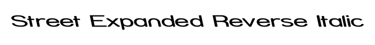 Street Expanded Reverse Italic