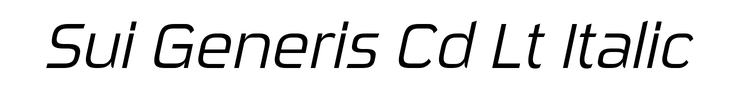 Sui Generis Cd Lt Italic