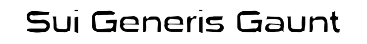 Sui Generis Gaunt