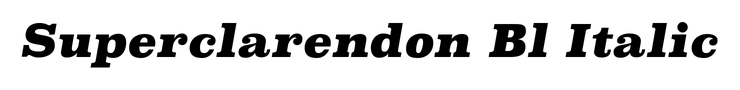 Superclarendon Bl Italic