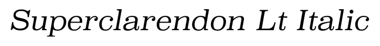 Superclarendon Lt Italic