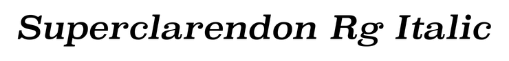 Superclarendon Rg Italic