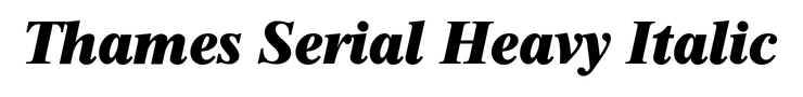 Thames Serial Heavy Italic