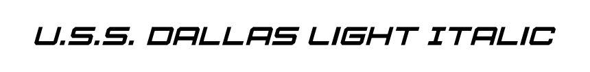 U.S.S. Dallas Light Italic
