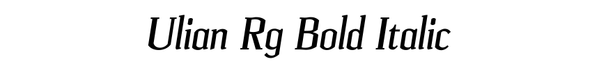 Ulian Rg Bold Italic