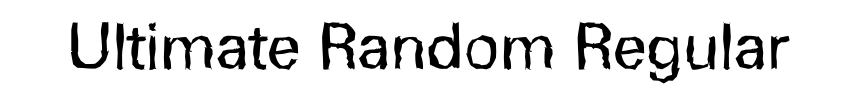 Ultimate Random Regular