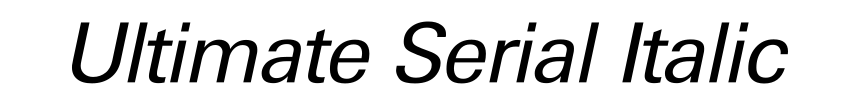 Ultimate Serial Italic