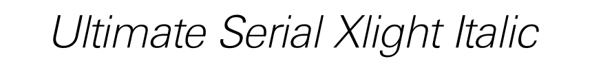 Ultimate Serial Xlight Italic