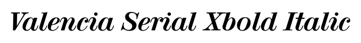 Valencia Serial Xbold Italic