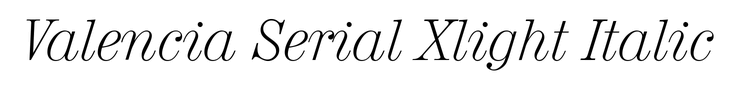 Valencia Serial Xlight Italic
