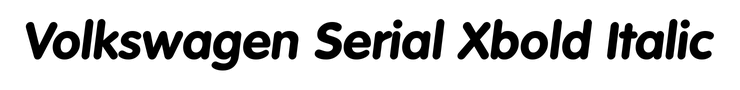 Volkswagen Serial Xbold Italic