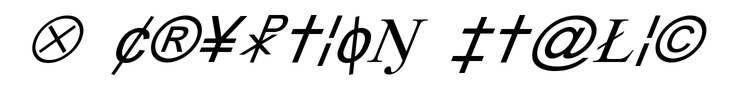X Cryption Italic