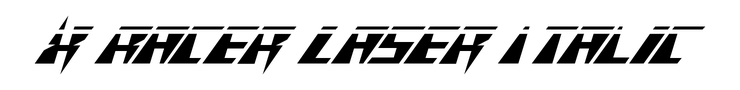 X Racer Laser Italic