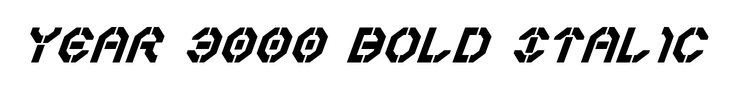 Year 3000 Bold Italic