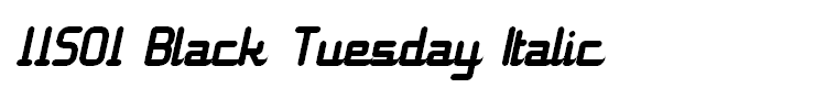 11S01 Black Tuesday Italic
