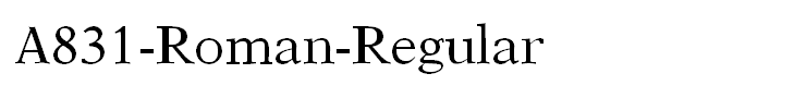 A831-Roman-Regular