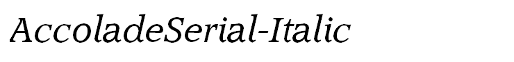 AccoladeSerial-Italic